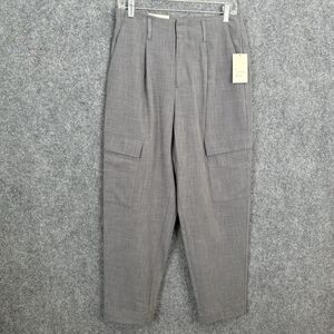 A New Day Tapered Dress Pants Gray Women Sz 8 Cargo Pockets High Rise NWT